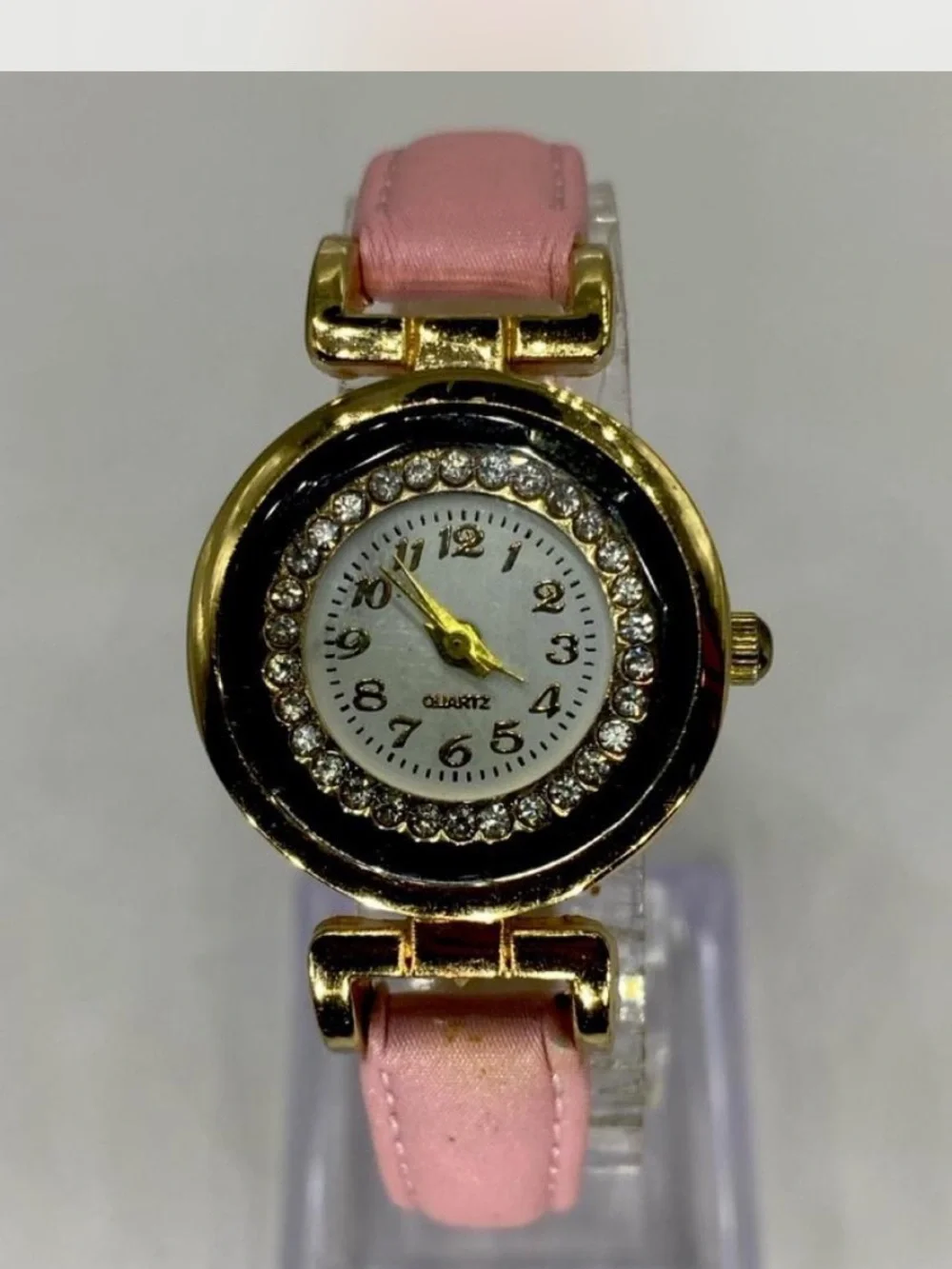 *** Women's ^^^ Plush Pink ^^^  Iced Crystal Accent Quartz Watch ***